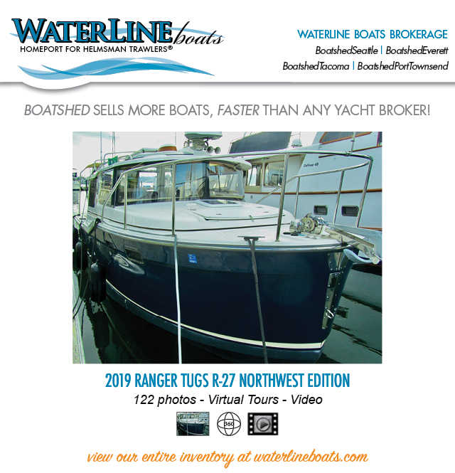 Ranger Tugs R-27 Recently Listed For Sale by Waterline Boats / Boatshed Port Townsend