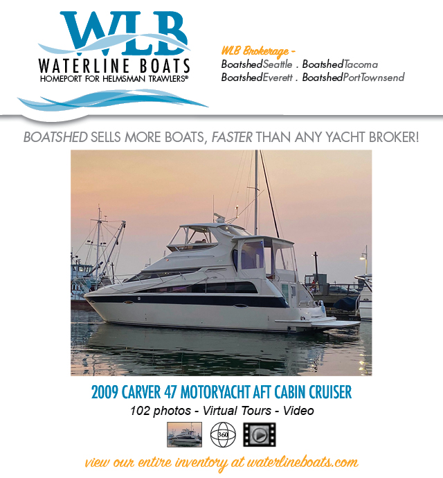 Waterline Boats / Boatshed Everett Just Listed For Sale - Carver 47 Motoryacht Aft Cabin Cruiser