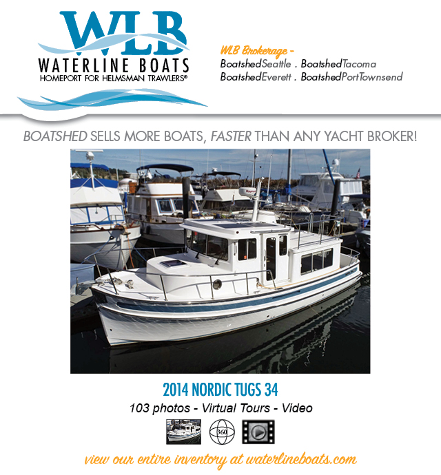 Nordic Tugs 34 - Just Listed For Sale by Waterline Boats / Boatshed Port Townsend