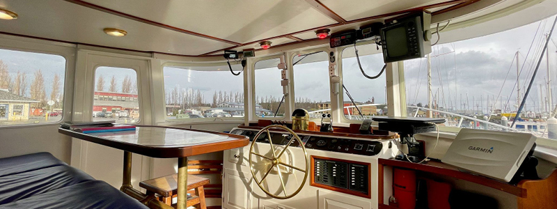 Willard Marine 47 Dover Pilothouse For Sale by Waterline Boats / Boatshed Port Townsend